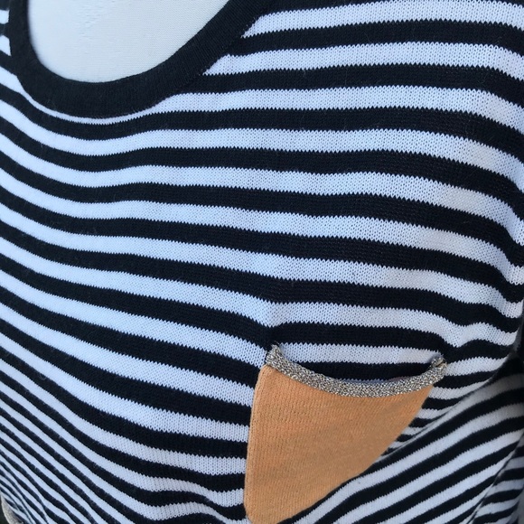 Numph Black & White Stripe Long Sleeve Sweater - Picture 4 of 9